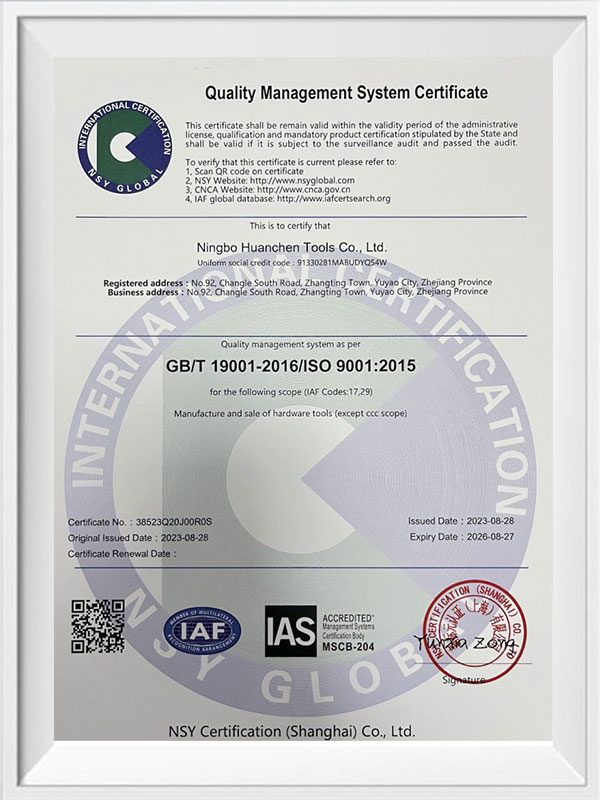 Certificado del Sistema de Gestión de Calidad