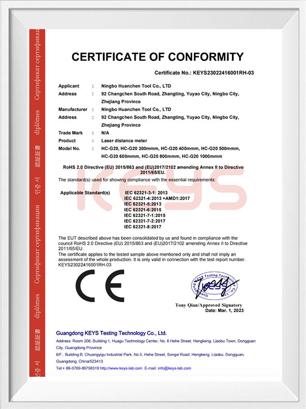 Certificado de conformidad